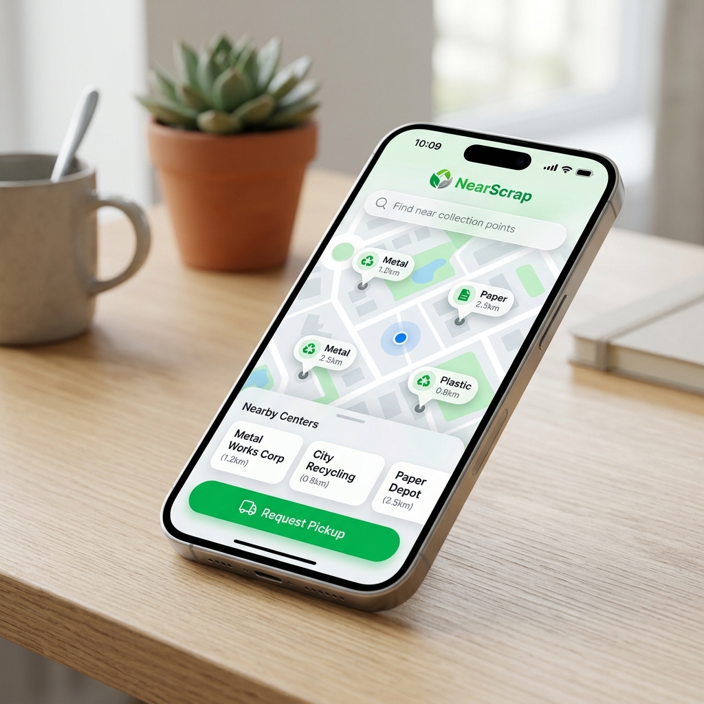 NearScrap App Mockup